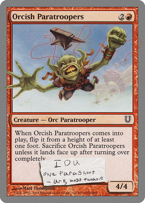 Orcish Paratroopers card from UNH #83