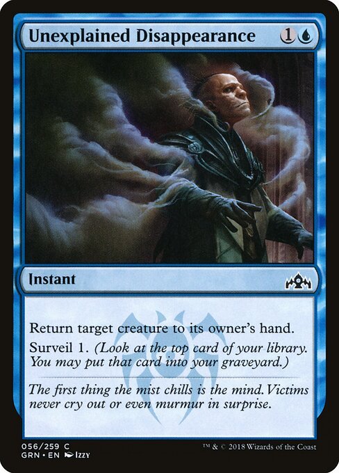 Unexplained Disappearance card from GRN #56