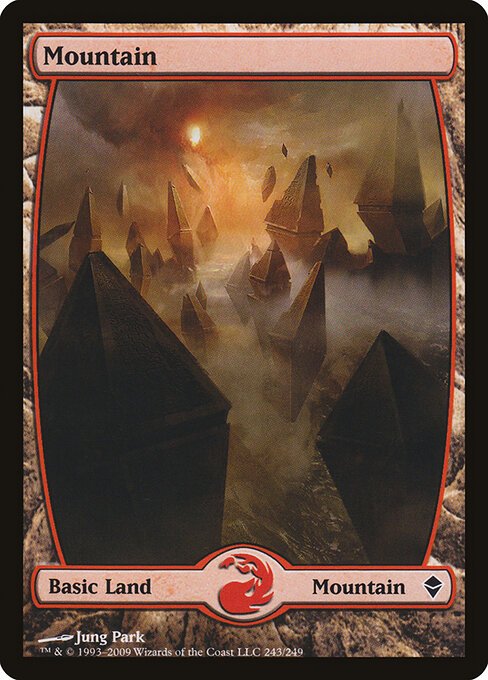 Mountain (243) - Full Art card from ZEN #243