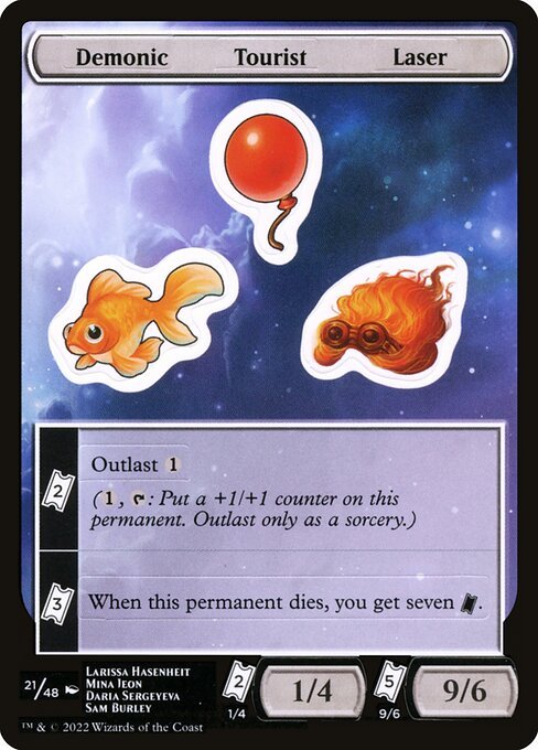 Demonic Tourist Laser card from SUNF #21