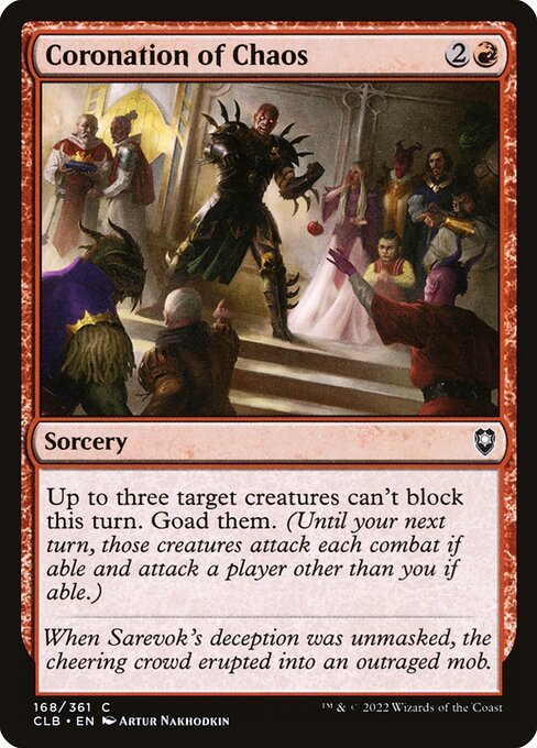 Coronation of Chaos card from CLB #168