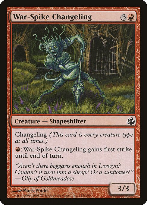War-Spike Changeling card from MOR #112