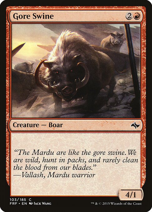 Gore Swine card from FRF #103