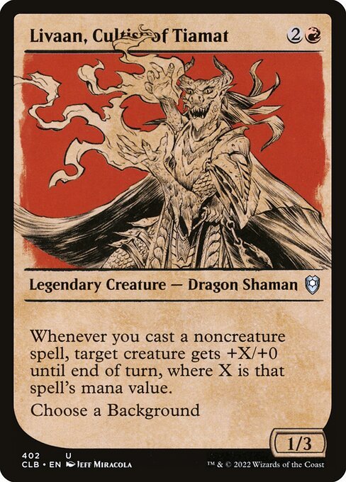 Livaan, Cultist of Tiamat card from CLB #402