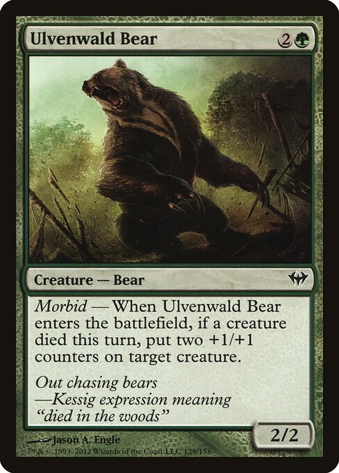 Ulvenwald Bear card from DKA #129