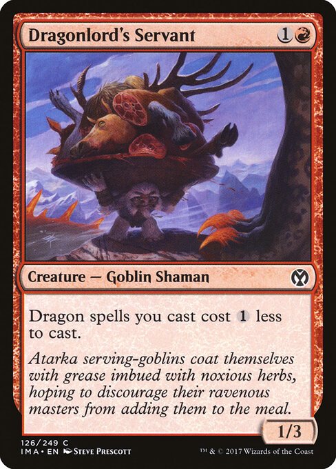 Dragonlord's Servant card from IMA #126