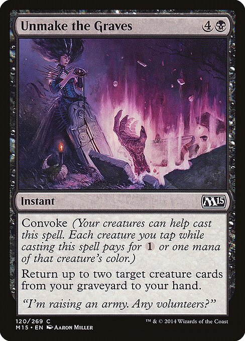 Unmake the Graves card from M15 #120