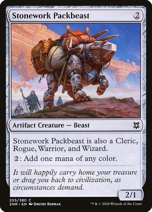 Stonework Packbeast card from ZNR #255