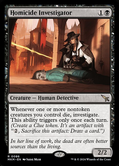 Homicide Investigator card from MKM #86