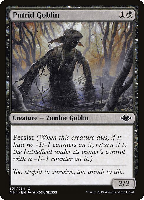 Putrid Goblin card from MH1 #101