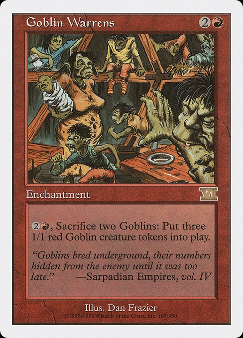 Goblin Warrens card from 6ED #187