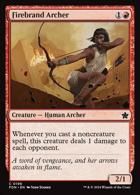 Firebrand Archer card from FDN #196