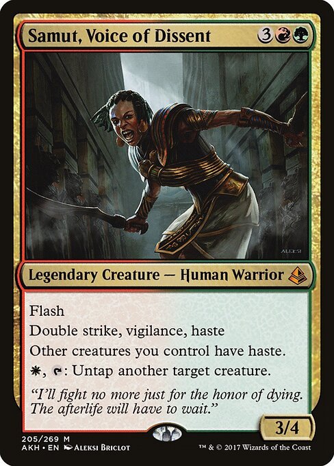 Samut, Voice of Dissent card from AKH #205
