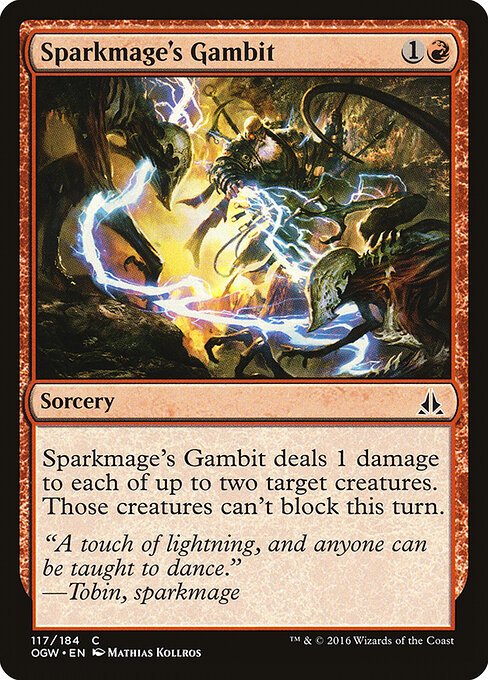 Sparkmage's Gambit card from OGW #117