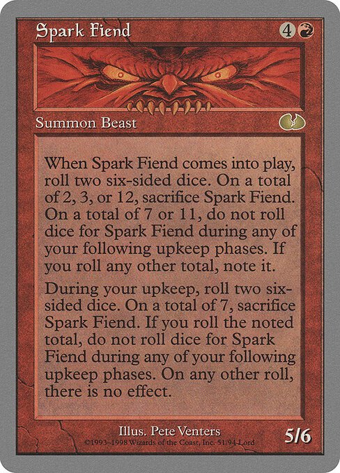 Spark Fiend card from UGL #51