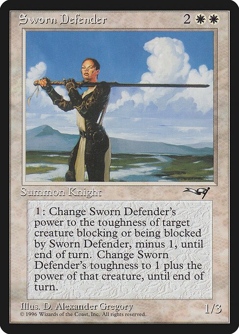 Sworn Defender card from ALL #product-4263