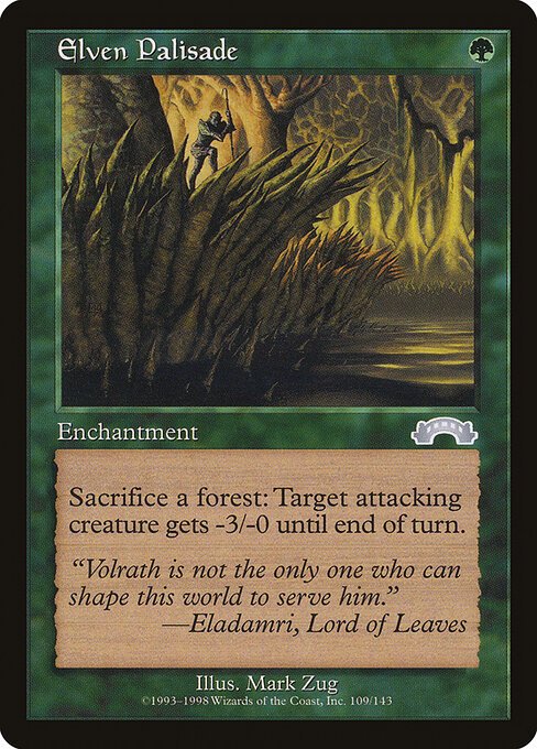 Elven Palisade card from EXO #109