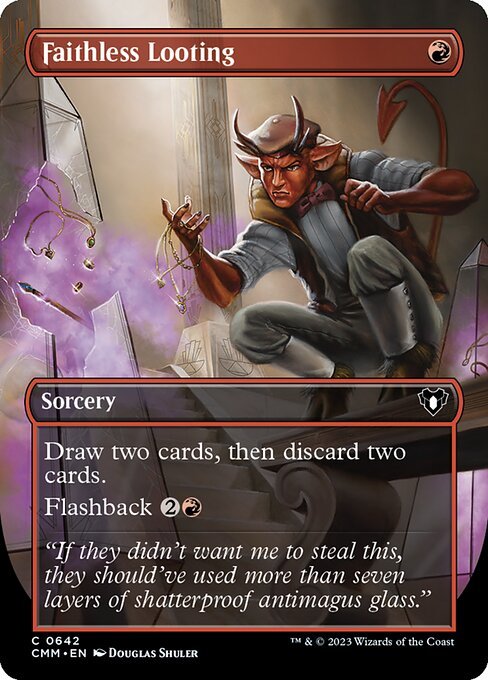Faithless Looting card from CMM #642