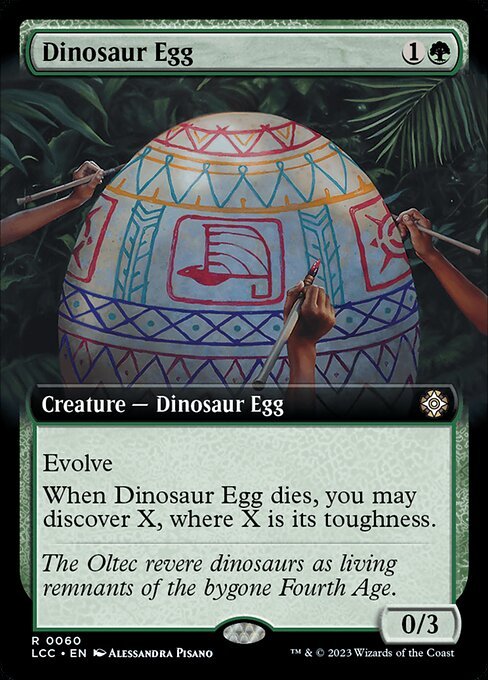 Dinosaur Egg card from LCC #60