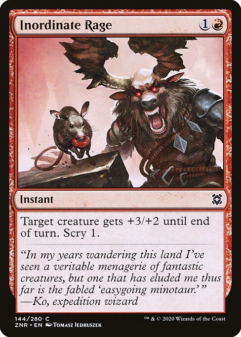 Inordinate Rage card from ZNR #144