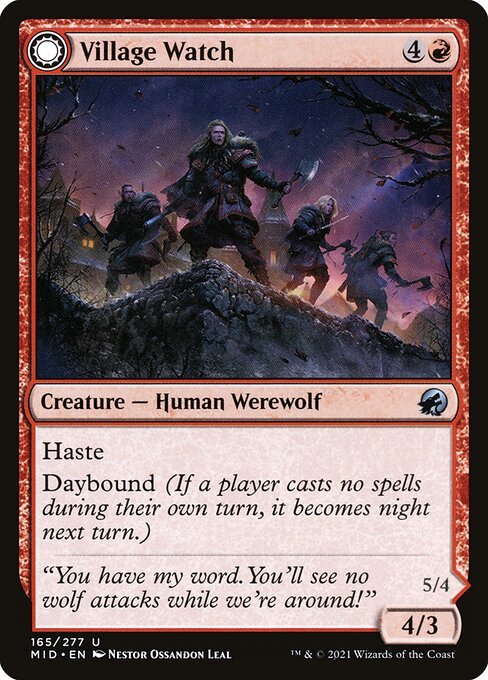 Village Watch card from MID #165