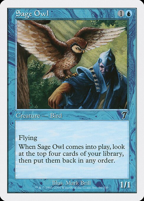 Sage Owl card from 7ED #96