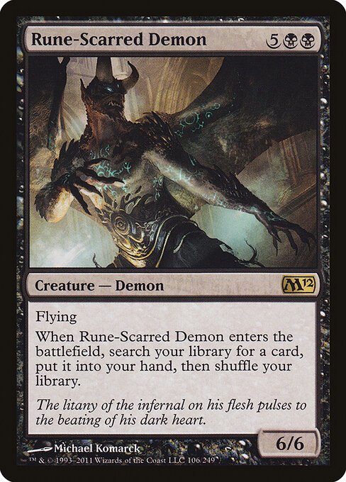 Rune-Scarred Demon card from M12 #106