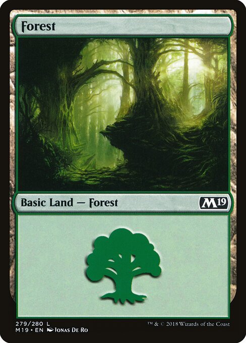 Forest (279) card from M19 #279