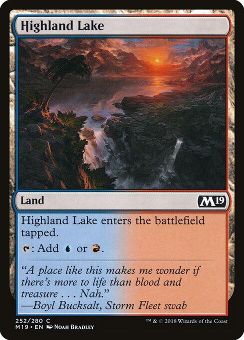 Highland Lake card from M19 #252