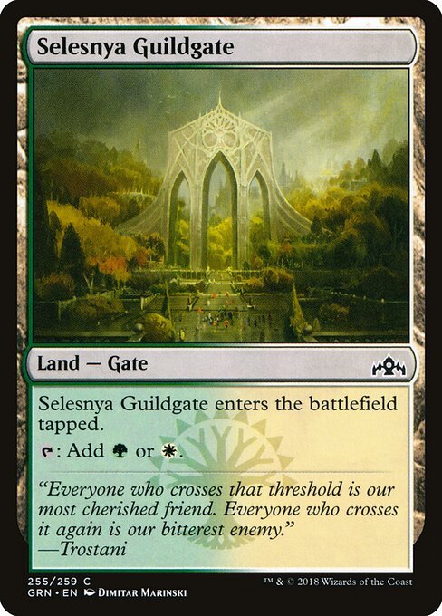 Selesnya Guildgate card from GRN #255