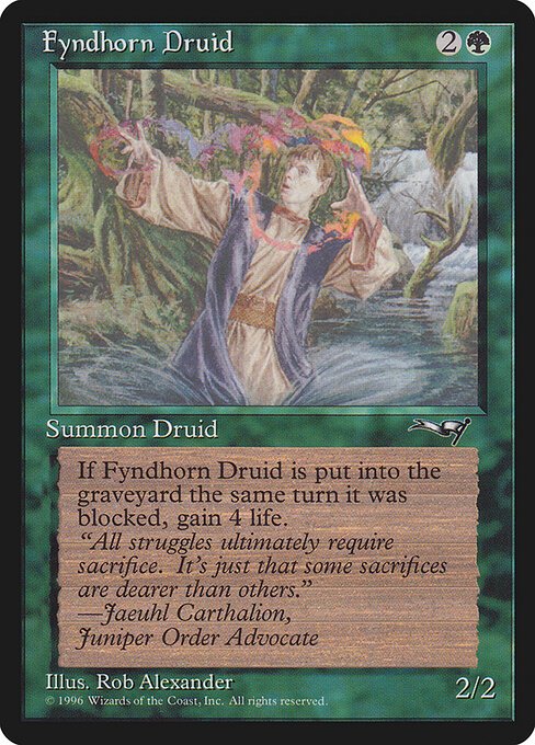 Fyndhorn Druid card from ALL #71