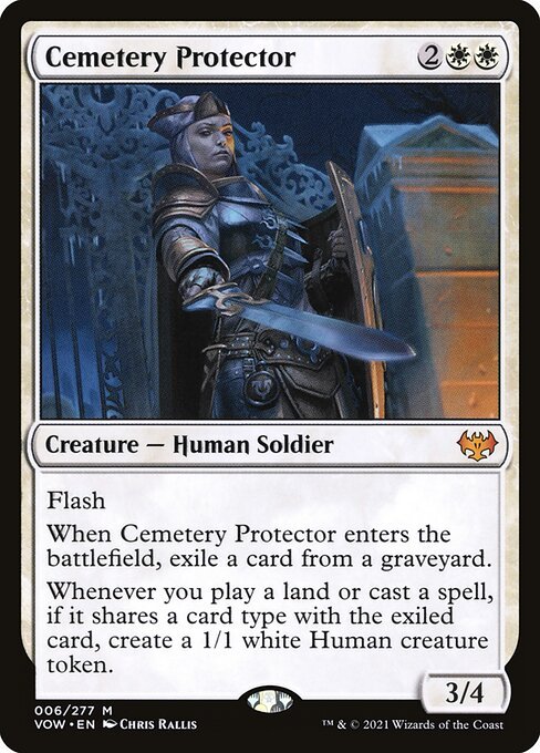 Cemetery Protector card from VOW #6