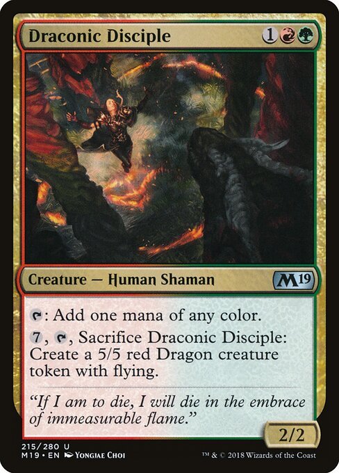 Draconic Disciple card from M19 #215
