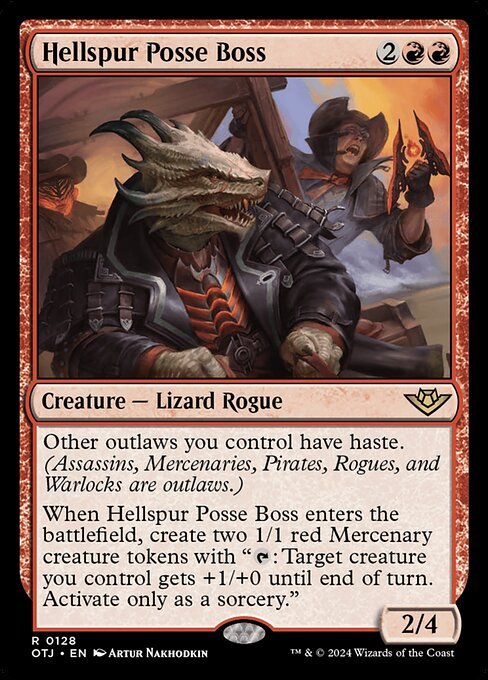 Hellspur Posse Boss card from OTJ #128