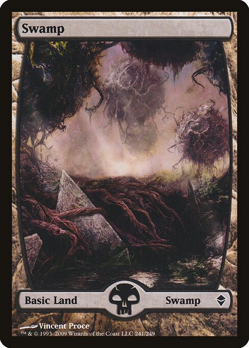 Swamp (241) - Full Art card from ZEN #241