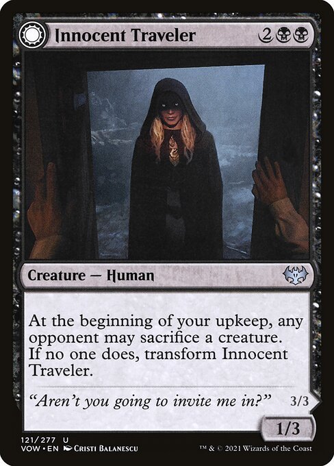Innocent Traveler card from VOW #121