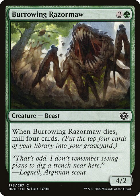 Burrowing Razormaw card from BRO #173