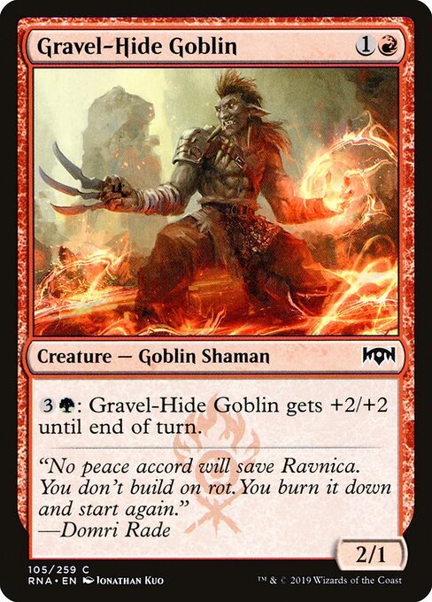 Gravel-Hide Goblin card from RNA #105