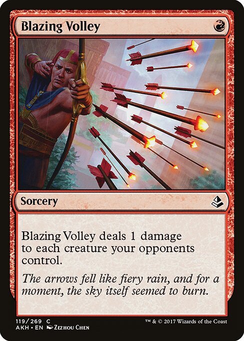 Blazing Volley card from AKH #119