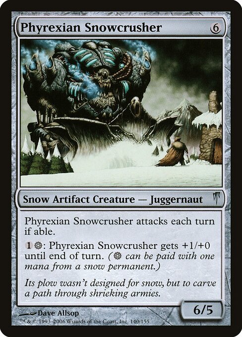 Phyrexian Snowcrusher card from CSP #140