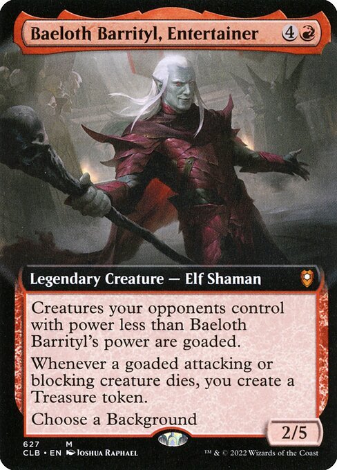 Baeloth Barrityl, Entertainer card from CLB #627