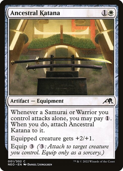 Ancestral Katana card from NEO #1