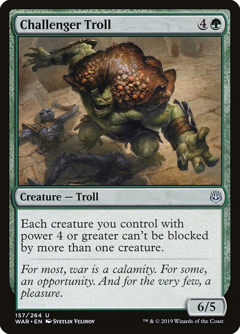 Challenger Troll card from WAR #157