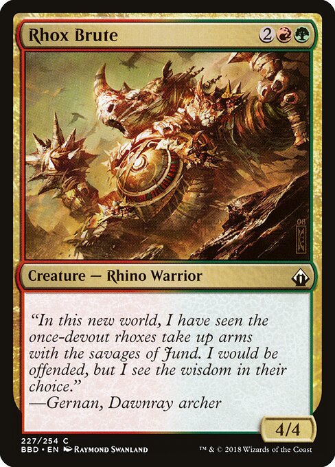 Rhox Brute card from BBD #227