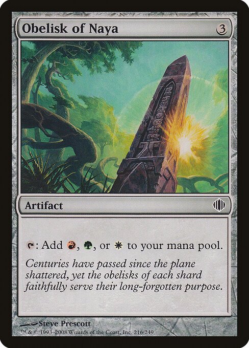 Obelisk of Naya card from ALA #216