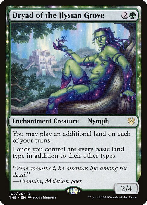 Dryad of the Ilysian Grove card from THB #169