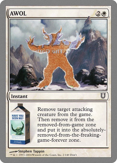 AWOL card from UNH #2