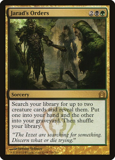 Jarad's Orders card from RTR #175