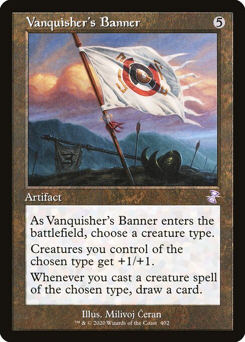 Vanquisher's Banner card from TSR #402