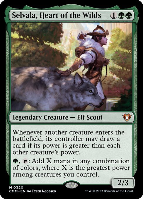 Selvala, Heart of the Wilds card from CMM #320